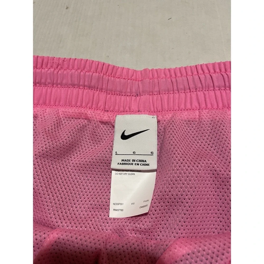 Nike Swim Men's Large Swim Trunks Navy Blue Pink Mesh Lined NWT NESSF551-410
